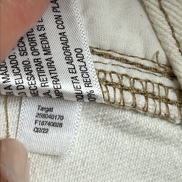 Future Collective Kahlana Barfield Brown Cream Mid Rise Tapered Leg  jeans - Picture 5 of 14